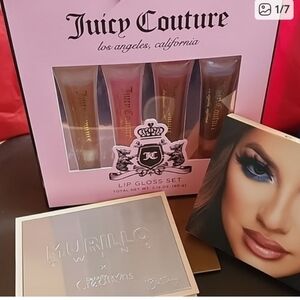 Juicy Couture 4pc Lip Gloss & Murillo Twins/Brittany Eyeshadow Palette NIB